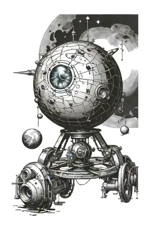 Combination Of Pixar Ball And The Moon