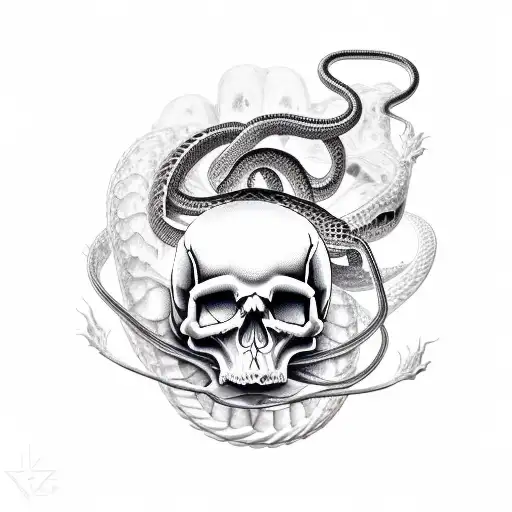 Snake And Skull