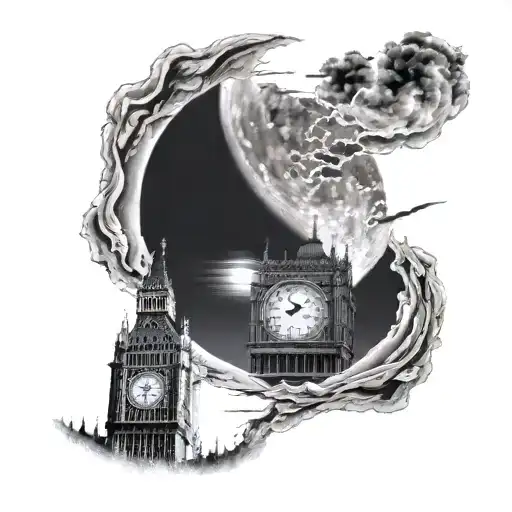 The Moon And Big Ben