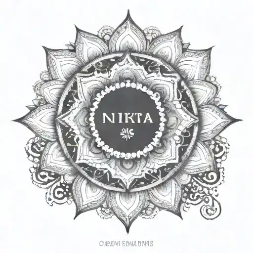 Name Nikita In Mandala Design
