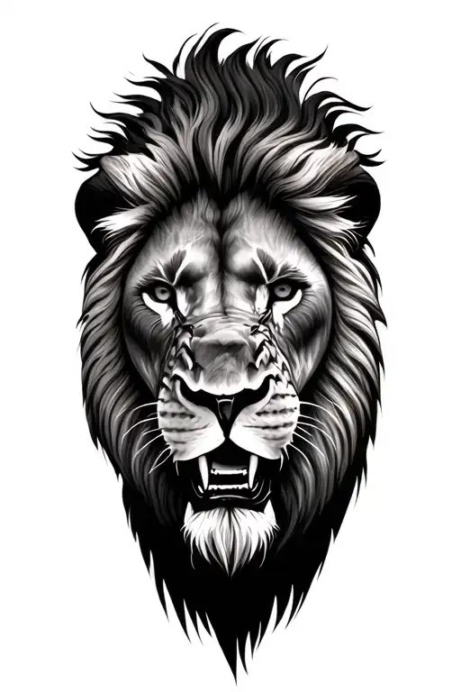 Lion With Teeth Slightly