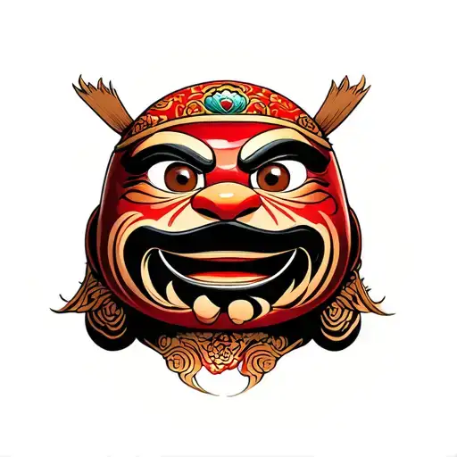 Daruma With Elderly Features