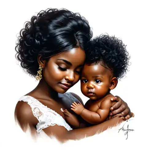 Black Mother And Baby Boy