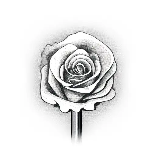 Microphone With A Skeleton Rose