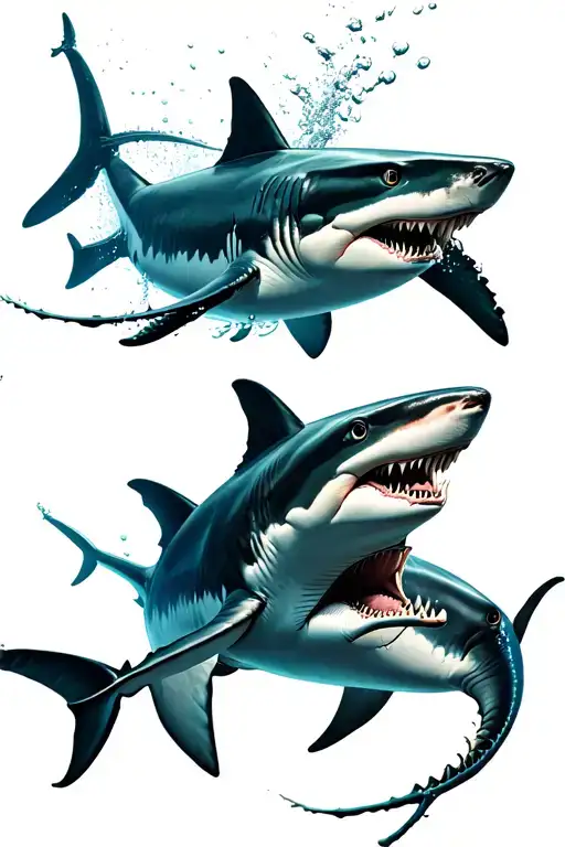 Sharks Swimming
