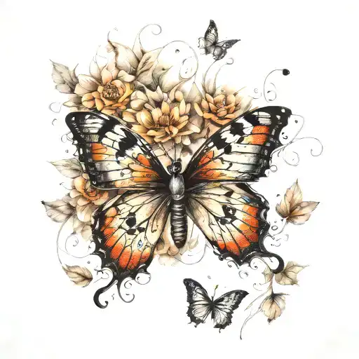 Tattoo Sketch Butterfly