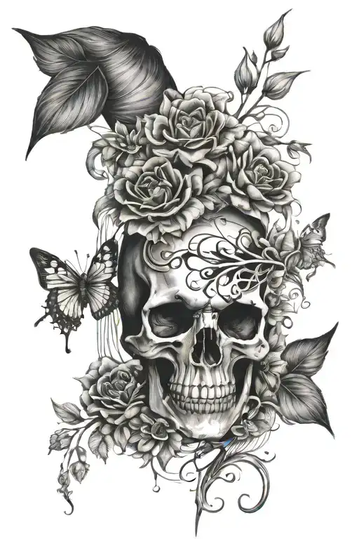 Poison Art With Flowers Wrapped Dark Side
