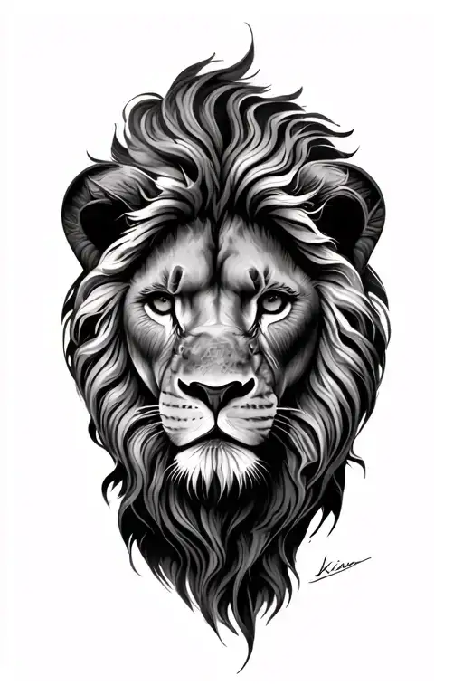 Right Arm Grey Lion Head