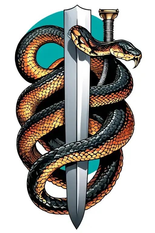 The Sword Around Which The Snake Wrapped Up