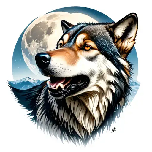 Wolf Howling At The Moon