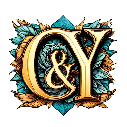 Letters C And Y Intertwined