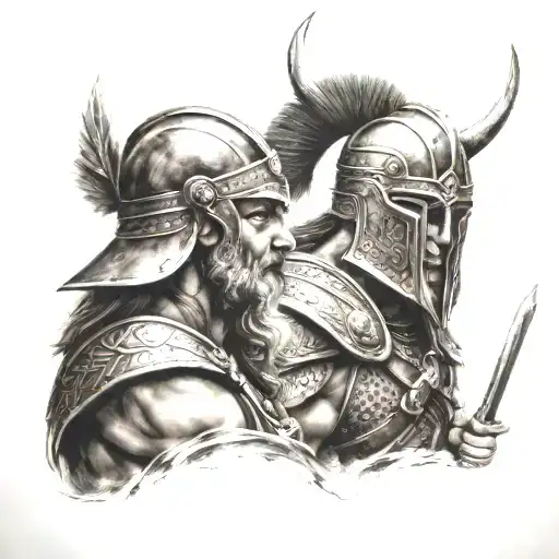 Gladiators Vs Vikings Warrior Black