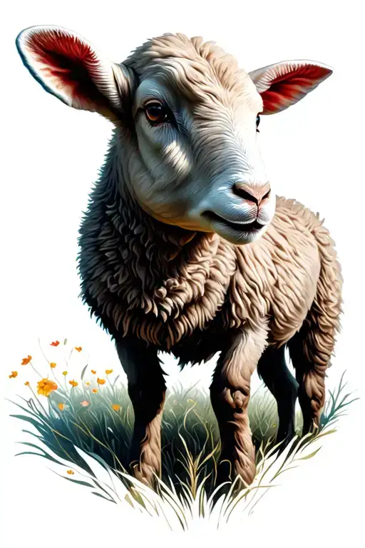 Lamb With 23 Psalm 23