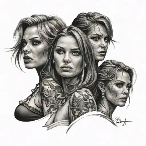 Three Hot Girl Faces