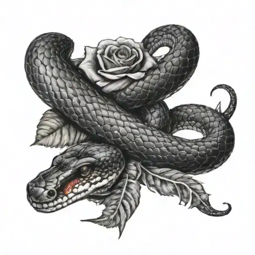 Snake And Rose