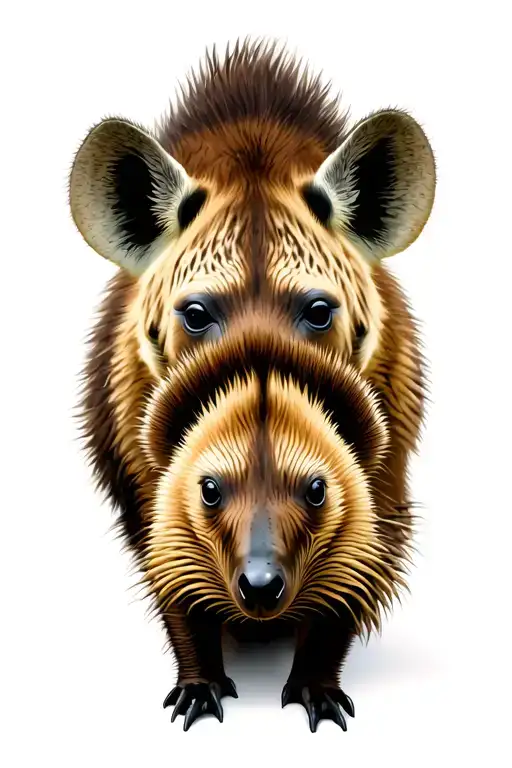 Hyena And Armadillo