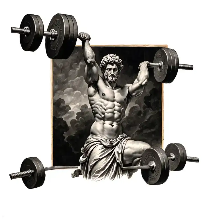 Greek God Lifting Weights