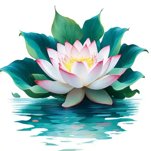 11 With Lotus Flower At The Bottom Right