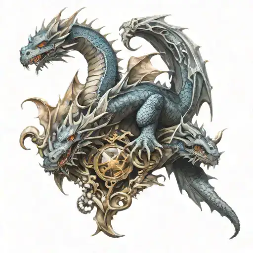Dragons Guarding Treasure