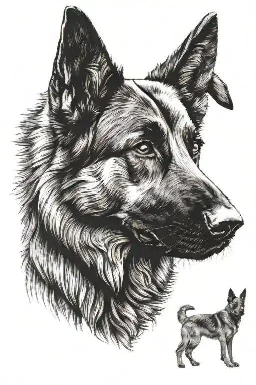 German Shepard Silhouette