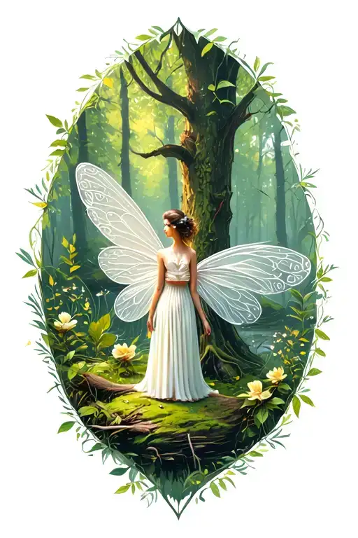 Delicate Dainty Forest Landscape Fantasy Fairy