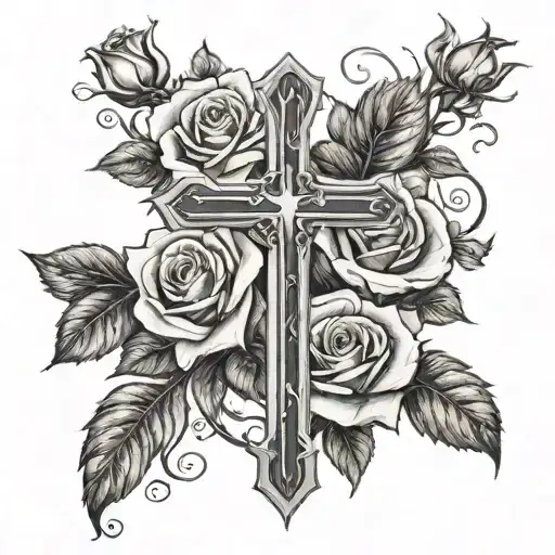 Cross And Roses