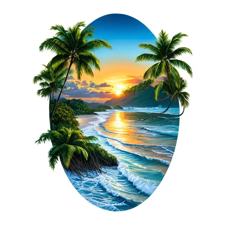 Sunset Bay In Costa Rica