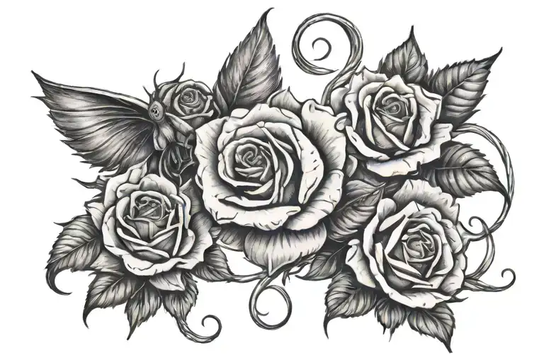 Family1st And Roses Intertwined