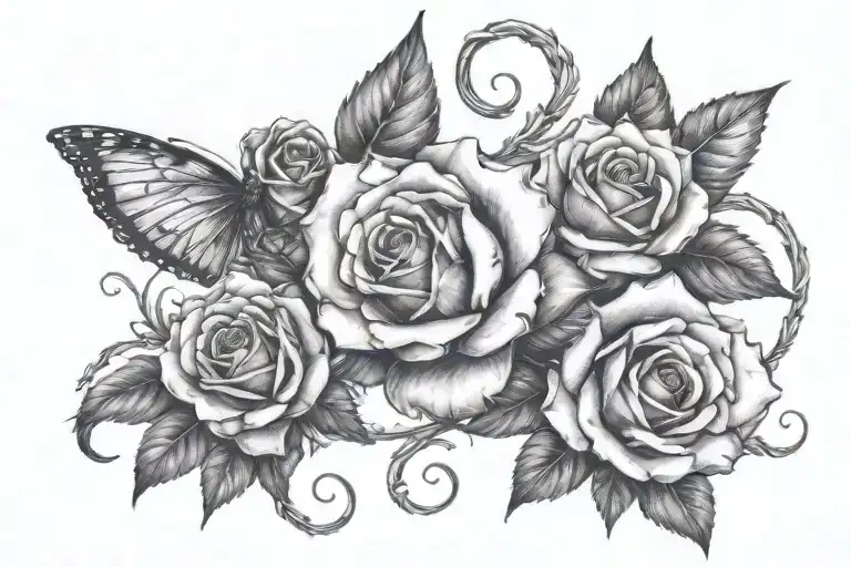 Family1st And Roses Intertwined