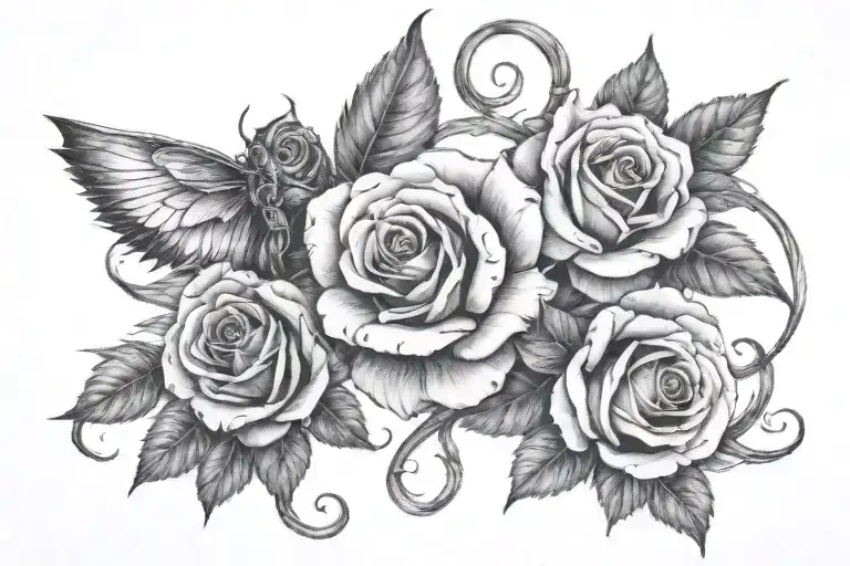 Family1st And Roses Intertwined