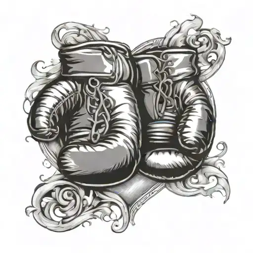 Boxing Gloves And Heart Surrounded
