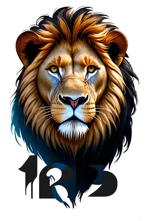 Lion With The Number 12 Merging
