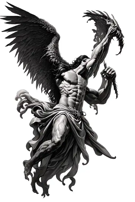 Arcangel Beating Lucifer