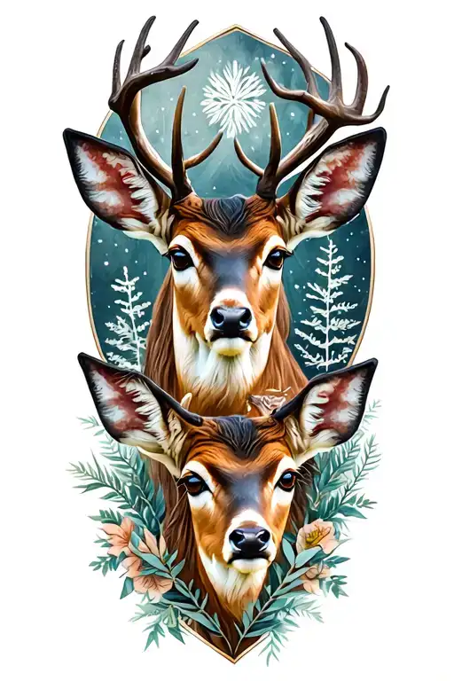 Family Of Deer
