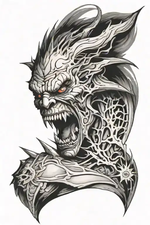 Extremely Angry Tattoo For Forearm