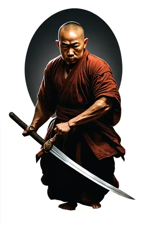 Shaolin Monk With Sword