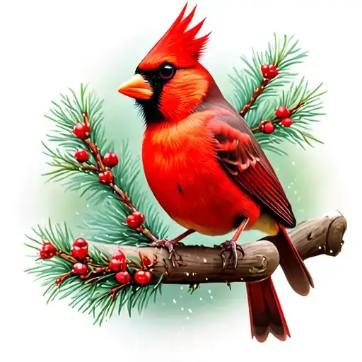 Female Cardinal Bird Perched