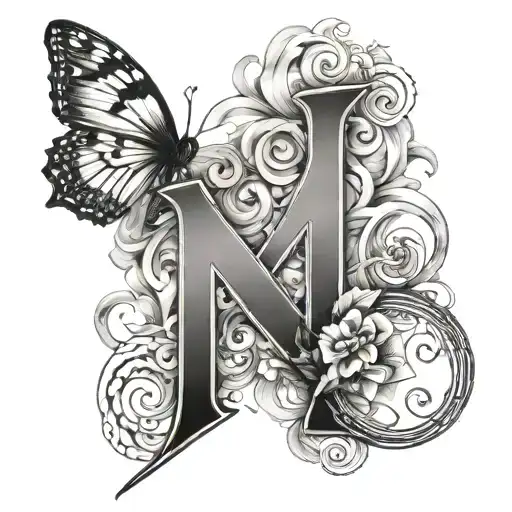 Unique Design With Hidden Letters N E H A