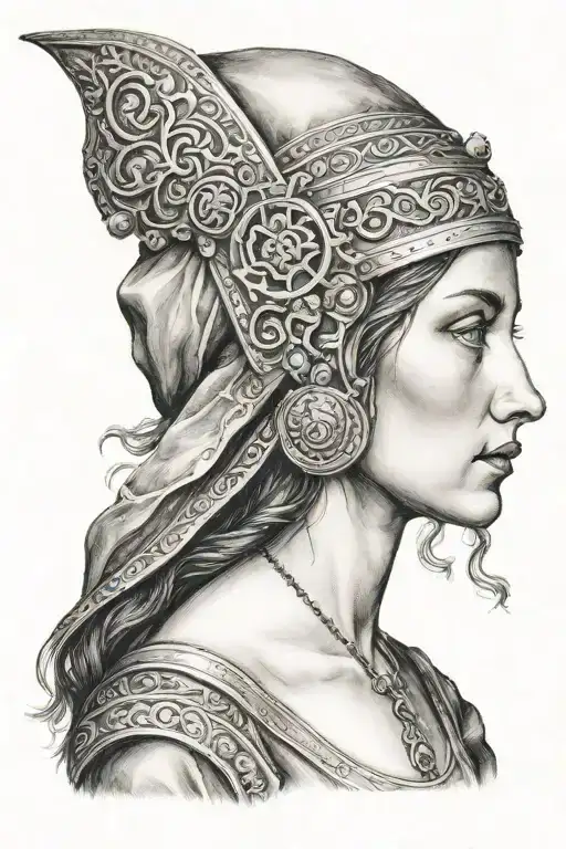 Middle Ages Woman Face