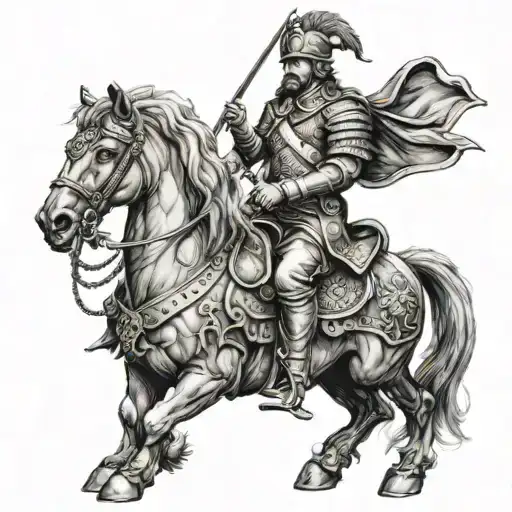 Dutch Lion Polish Hussar Warriors Riding