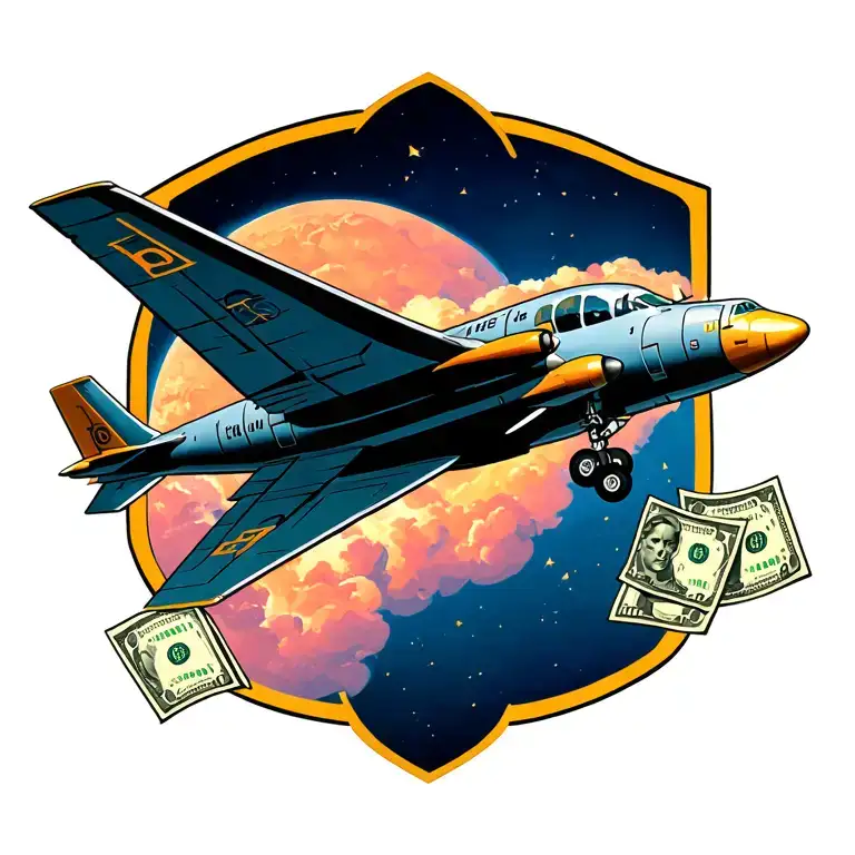 Money Airplane Flying