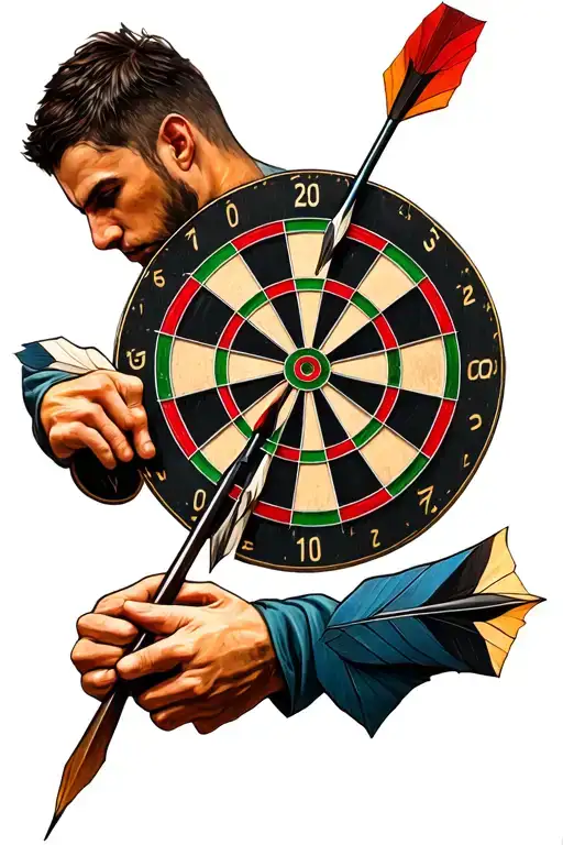 Dart Arrows With Isaac And Jude Going Into A Dart Board