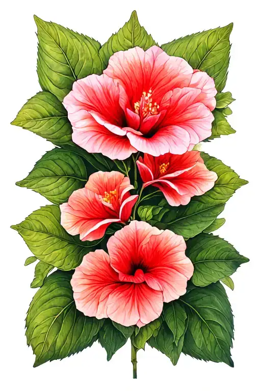 Scarlett Begonia Long Stem