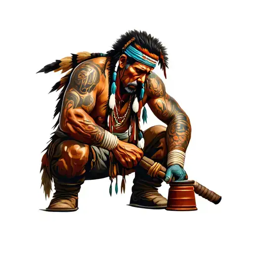 Native American Plumber Fixing