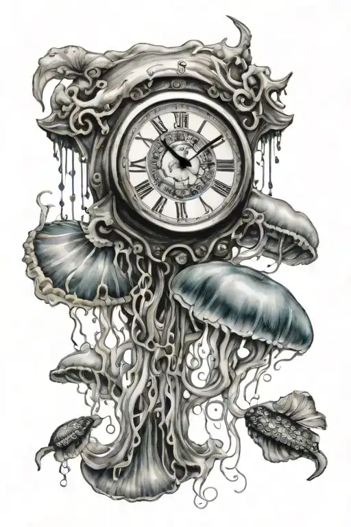Jellyfish And Dissolving Clock