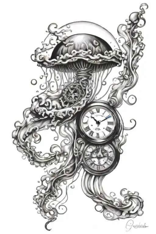 Jellyfish And Dissolving Clock