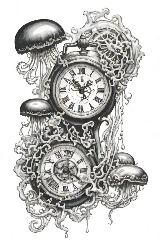 Jellyfish And Dissolving Clock