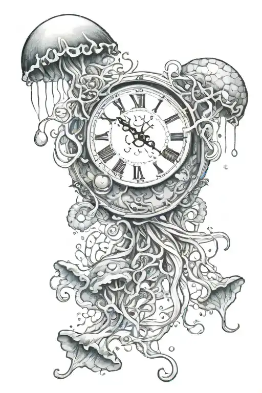 Jellyfish And Dissolving Clock