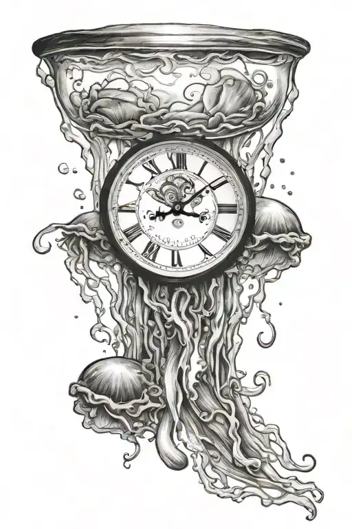 Jellyfish And Dissolving Clock