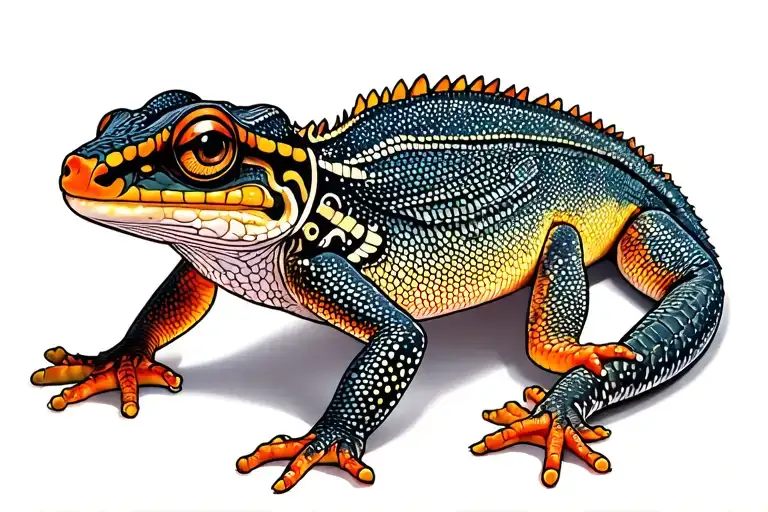 You Have To Reproduce A Gecko As The Main Character In Polyesian Maori